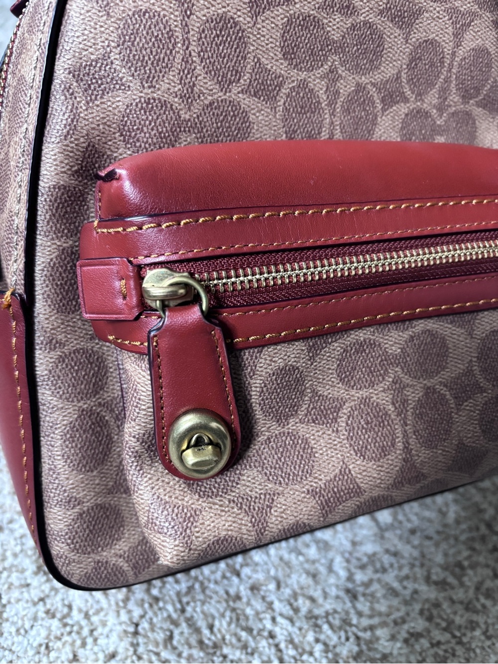 Coach Campus Backpack 23 In Signature Coated Canvas& Refined Calf Leather - Picture 6 of 14